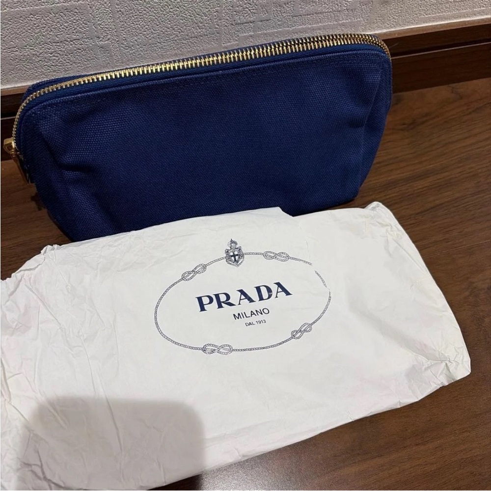 Prada Blue Cosmetic Bag - Picture 8 of 10
